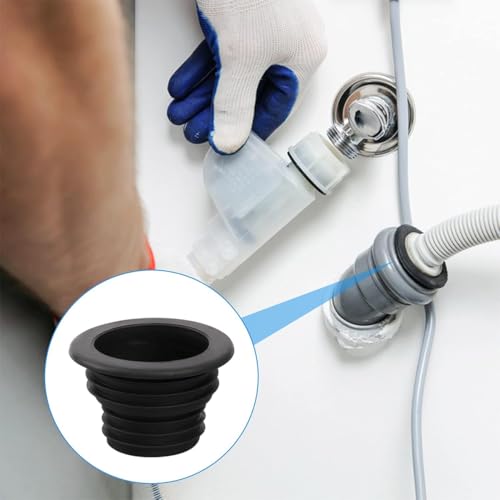 GGUFAY Waschmaschine Abfluss Adapter 4 Stück, Abflussrohrdichtung Schlauch, Gummimanschette Siphon für Abflußrohr Siphon Dichtung für Waschmaschine Badezimmer Küche Ø 47 mm