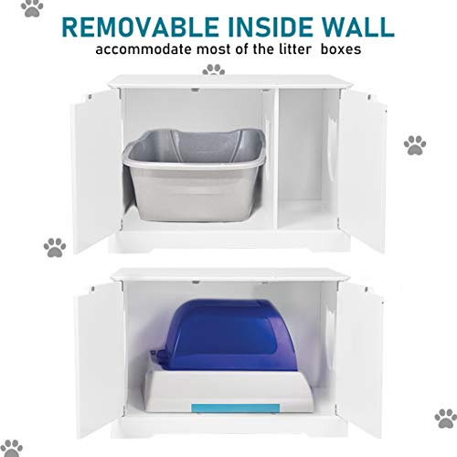 BANIROMAY-Large-Cat-Washroom-Storage-Bench-Cats-Litter-Box-Enclosure-Furniture-House-and-Nightstand-Side-Table-Spacious-Cat-Storage-Cabinet-for-Living-Room-Bedroom-Bathroom