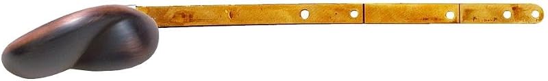 Fluidmaster 687 Universal Toilet Tank Lever in Oil Rubbed Bronze, Designer Curved Toilet Handle With Brass Arm