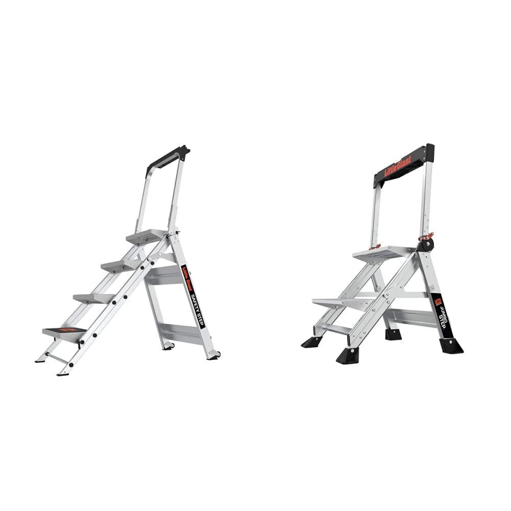 Little Giant Ladder Systems 10410BA Safety Step Ladder Four Step with