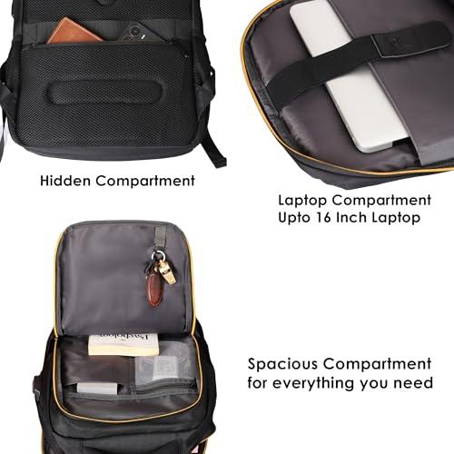 Image of Red Lemon Swiss Cut Design 15.6 inch Laptop Backpack for Men and Women, Stylish 26L Capacity, USB Charging Port, Anti-Theft Pocket & Accessories Organizer