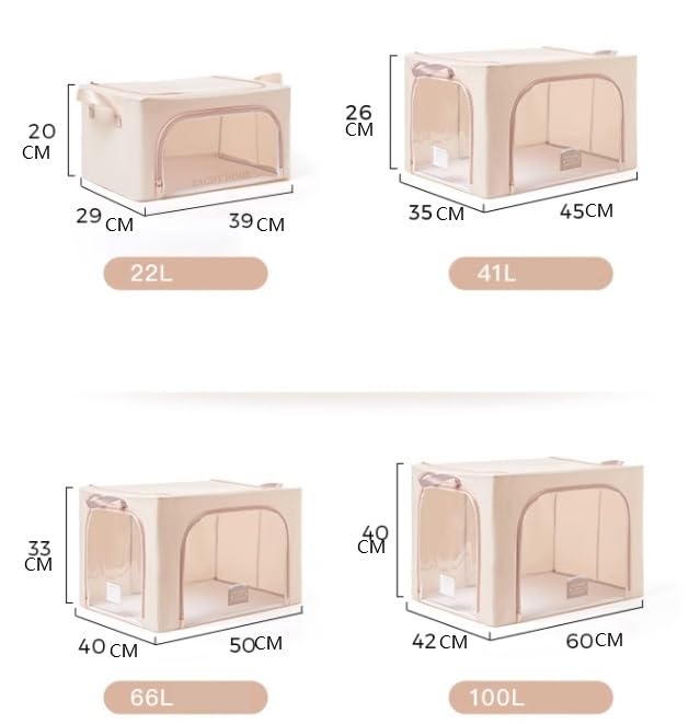 Amazon｜収納ボックス 収納ケース 衣類収納 ハンドルとジッパー付き