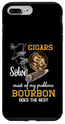 Los cigarros resuelven la mayoría de mis problemas Bourbon descansa vintage Carcasa para iPhone 7 Plus/8 Plus