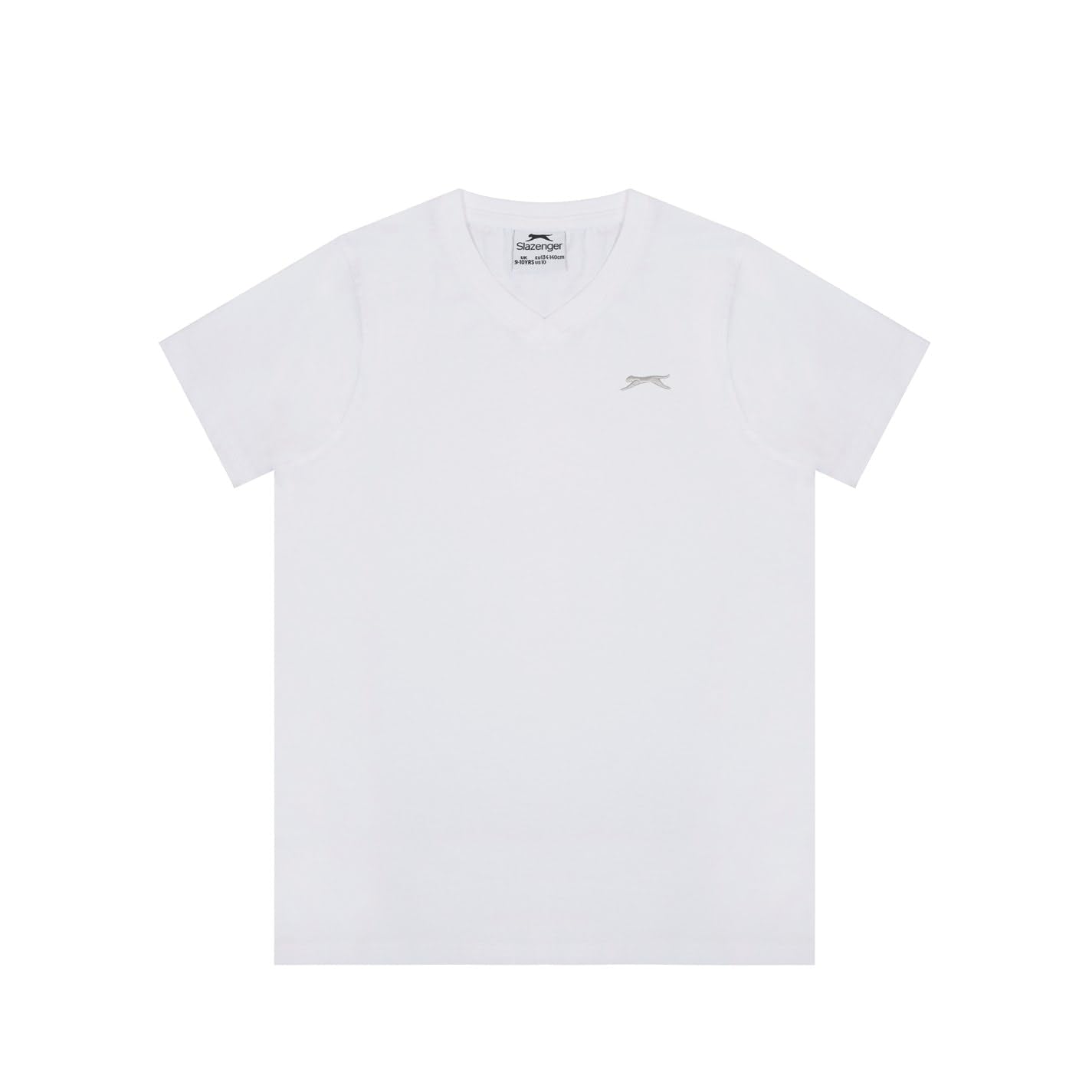 Slazenger Unisex V Neck T Shirt Junior Boys White Size 11-12 Years Kids
