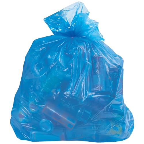 Blue Recycling Trash Liner - 55-60 Gallon, 1.4 Mil.