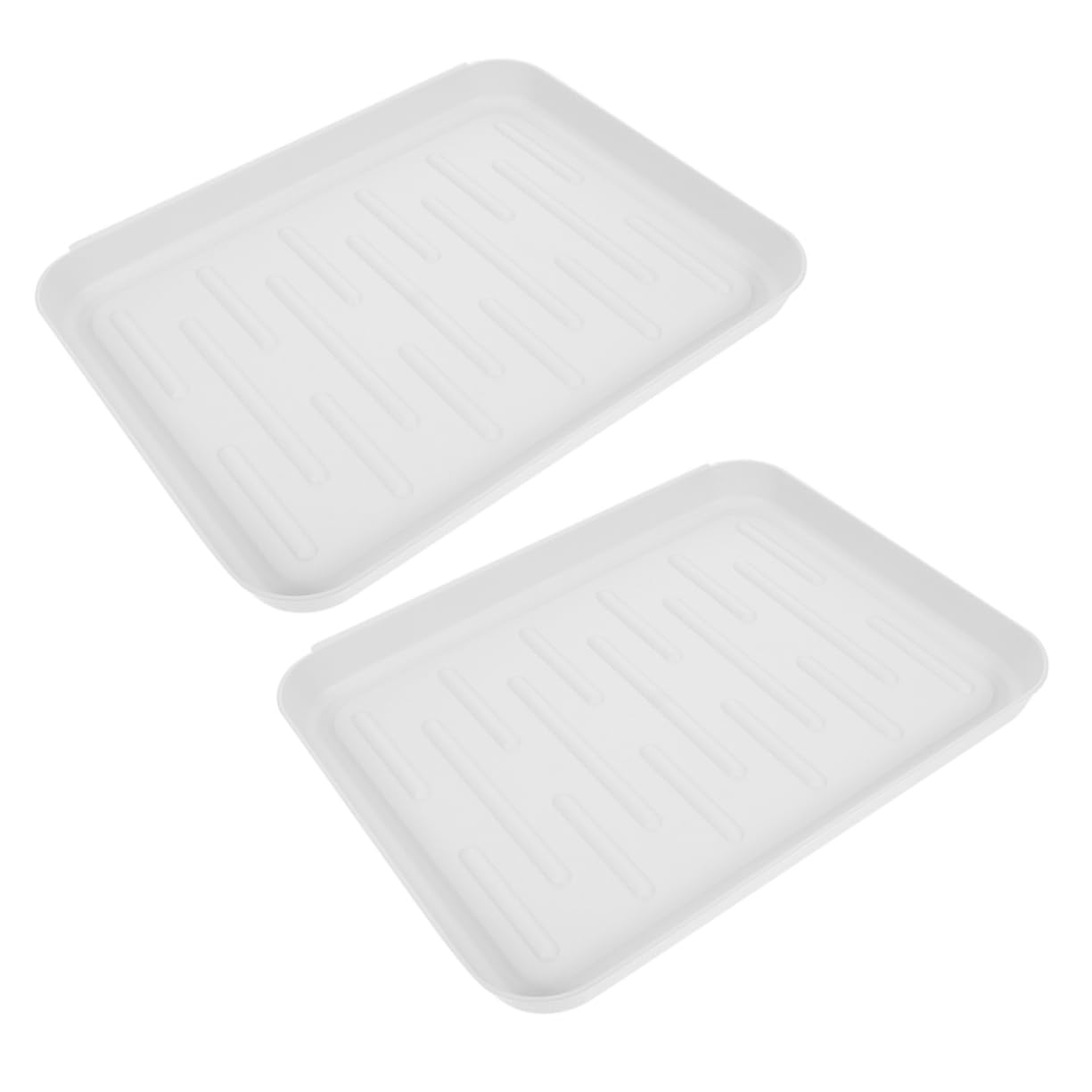 Tapis à chaussures plastique IMIKEYA lot de 2 plateaux étanches pour l'entrée