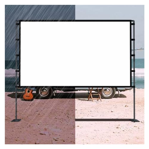 Projector Screen, Portable Iron Plate Support Foldable Curtain 100 Inch Outdoor Home Ktv Entertainment Office Hd Projection Screen miniatura 2