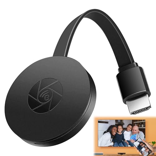 Chromecast Google, Chromecast Gerät für TV, Miracast Dongle, 1080P Wireless Display Adapter, Wireless HDMI Dongle, HDMI Streaming Mirror Screen Video Kompatibel mit DLNA AirMirror Airplay Miracast