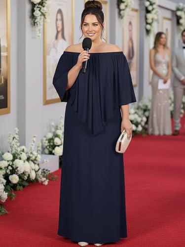 Image of KOH KOH Womens Strapless Off Shoulder Flattering Cocktail Maxi Dress Gown