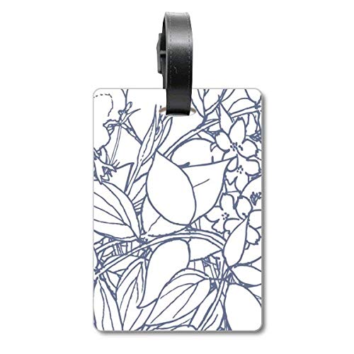 Scutcheon étiquette de bagage plantes abstraites pour éviter les pertes