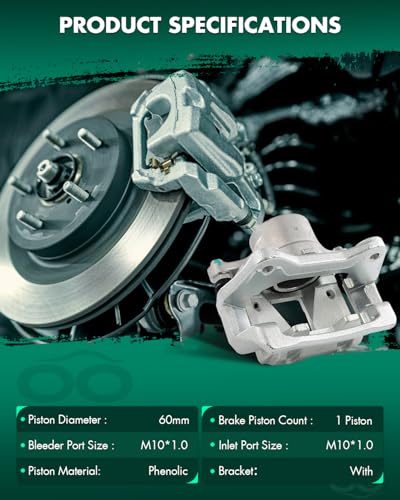 Image of SCITOO 19B6461 Front Left Disc Brake Caliper w /Bracket For Hyundai For Sonata 2011-2014,Single Piston
