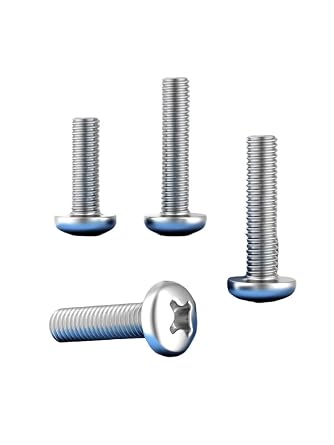 M2.5x1850pcs Machine Screws Phillips Cross Pan Head Screw 304 Stainless Steel Bolts, Pan Head Phillips Machine Screws