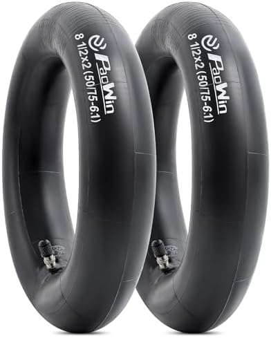PaoWin 2 PCS 8.5 Inch Heavy Duty Scooter Inner Tubes, 8 1/2 x 2 (50/75-6.1) TR4A Straight Stem Valve Tire Tubes Compatible with 8 1/2x2 8.5x2.0 Xiaomi M365/Pro 2/1s Electric Scooter Tire Tubes