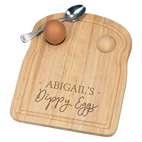Personalised Custom Name Dippy Eggs Breakfast Dippy Egg Cup Board Wooden Easter Cover