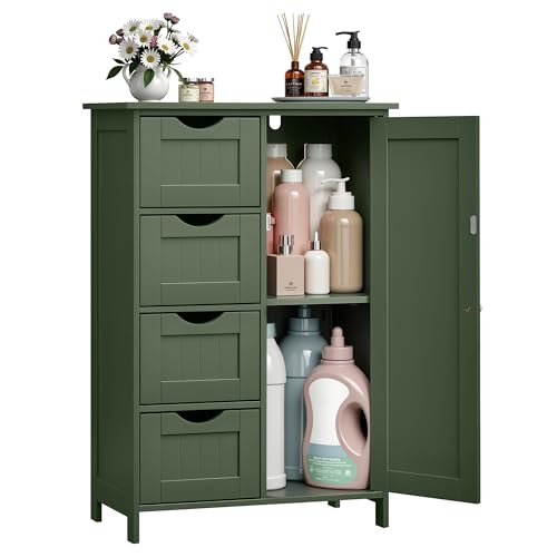 VASAGLE Storage Cabinet with Drawers, Freestanding...