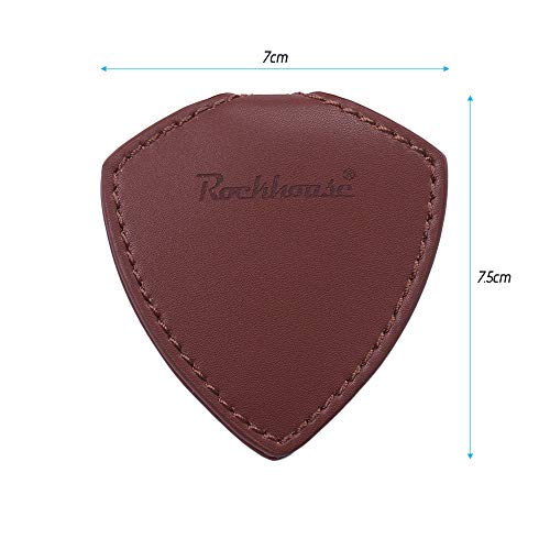 KKmoon Estilo em forma de escudo Porta-palhetas para guitarra Bolsa 6 unidades Capacidade para palhe