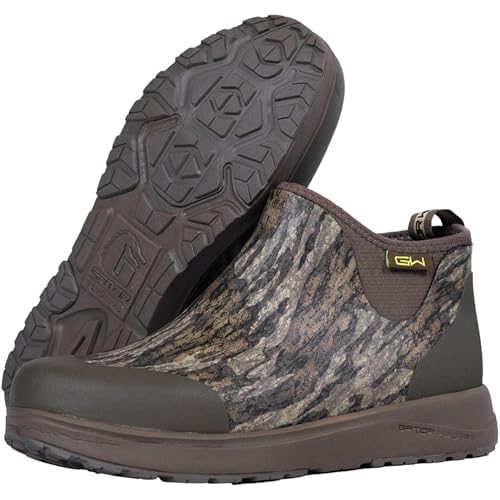 Gator Waders Trek Boots - Deck Ankle Rain Boot for Hunting, Fishing, Camping & More, Mossy Oak Bottomland, Size 12