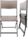 BRUBAKER 2er Set Gartenstuhl Toskana - Polyrattan Klappstuhl