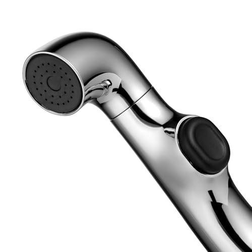 Image of Orvos Health Faucet, Swivel, ABS Outer Body with Brass Pin Inside, Chrome Color, with 1 to 1.2 Meter Extendable SS 304 Shower Hose and Wall Hook, 360 Degree Rotatable Top