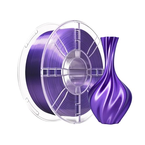 Image of iBOSS PLA Pro (PLA+) 3D Printer Silk Filament 1.75mm,Shiny Silk Purple 3D Printing Filament,1kg Spool (2.2lbs),Dimensional Accuracy + /- 0.02mm,PLA Plus 3D Filament,Fit Most FDM Printer(Silk Violet)