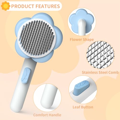 Ptlom-Pet-Grooming-Brush-Cat-Shedding-Brush-Self-Cleaning-Slicker-Cat-Comb-for-Short-and-Long-Hair-Kittens-and-Dogs-Cats-Brushes-Pets-Deshedding-Massage-Tool-Supplies-for-Hair-Removal-Blue