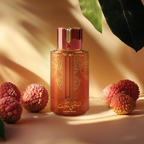 Image of Arabiyat Lychee Musk EDP 100ml- Unisex Fruity Floral with Lychee, Rose & Vanilla-Caramel