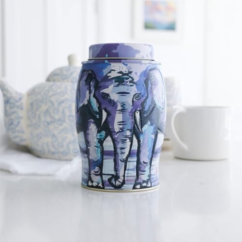 Williamson Painterly Winter Tea Elephant Caddy - 40 Earl Grey Teabags