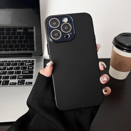 Coque iPhone 16 Pro Max antichoc noire lisse pour protéger votre objectif au quotidien
