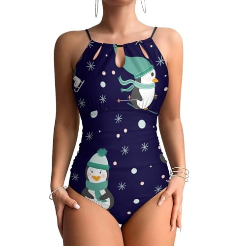 Swimsuit monokini pingouins idéal pour vos séances de bronzage estival