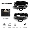 FANDARE Men Briefcase Laptop Messenger Bag PU Leather Handbag Tote Fit 12.9 Inch Shoulder Bag for Work Professional Satchel Business Office College Travel Crossbody Black #3