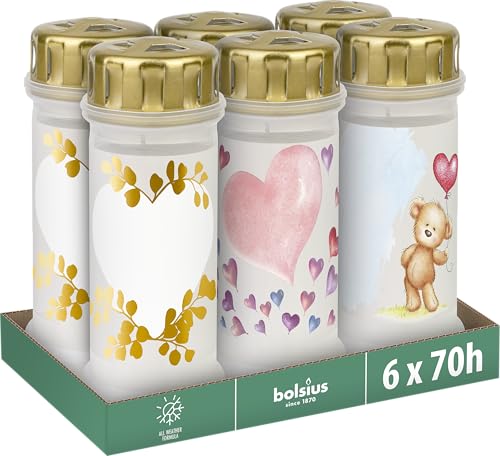 Bolsius - Bougie de cimetière n°6 + couvercle 