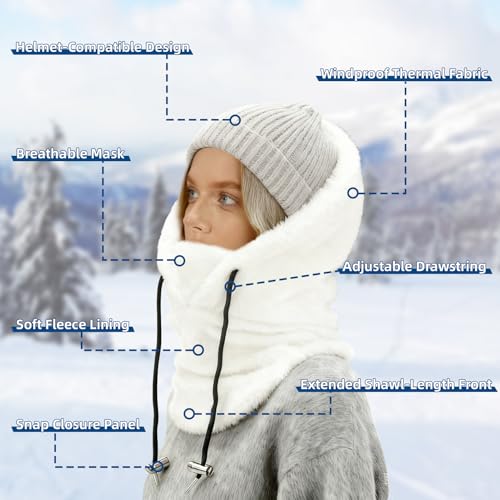 Image of YESLIFE Balaclava Ski Mask for Men and Women, Winter Face Mask, Shiesty for Skiing, Snowboarding & Motorcycle