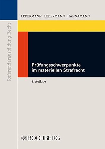 Prüfungsschwerpunkte im materiellen Strafrecht (Referendarausbildung Recht) Prüfungsschwerpunkte im materiellen Strafrecht (Referendarausbildung Recht)