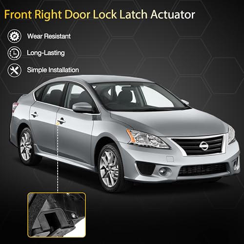 Door Latch Lock Actuator Front Right Passenger Side Compatible with 2013-2019 Nissan Sentra Passenger Lock Actuator Replaces# 80500-9AN0A, 805009AN0A, 80500-3SG0A, 805003SG0A by Gledewen - Image 5