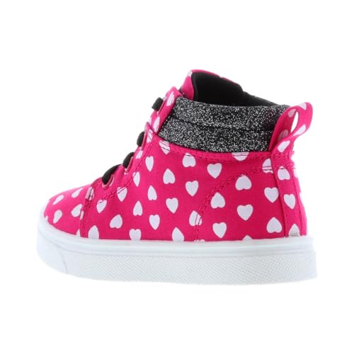 Oomphies Sam Girls Hi-Top Pull-On Sneakers – Canvas Upper, Elastic Laces, Cushioned Insole & Durable Rubber Sole2