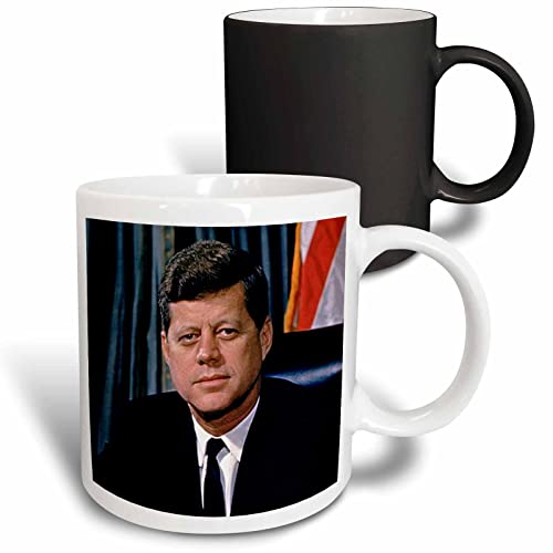 3dRose President John F. Kennedy (1961) 11oz Magic Transforming Mug