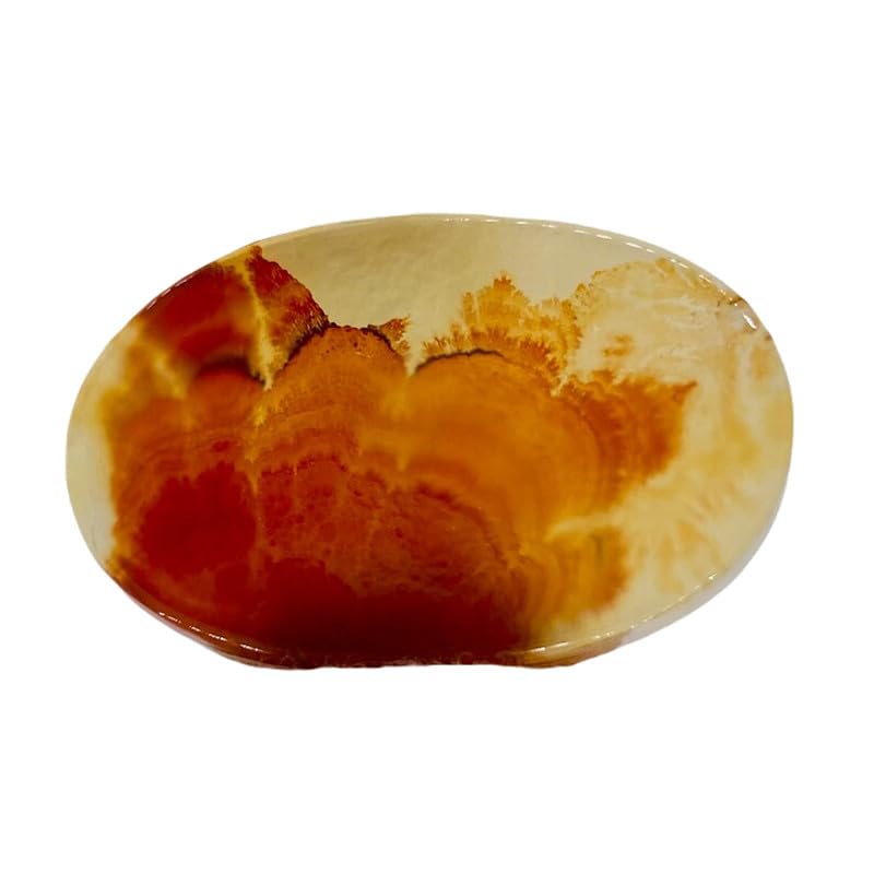 Agate dendritique Shajar cabochon ovale 32x20mm gemme collier bague DIY