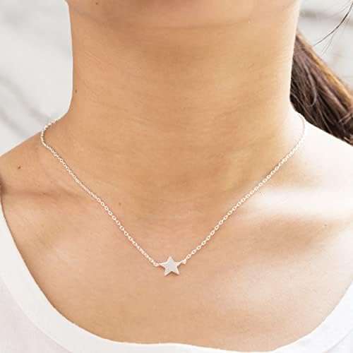 Philip Jones Silver Plated Star Necklace with Quote Card
