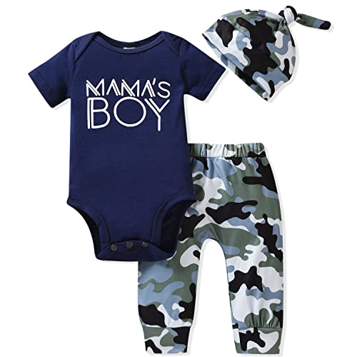 Aalizzwell Baby Boys Summer Clothes Short Sleeve Bodysuit Pants Outfit