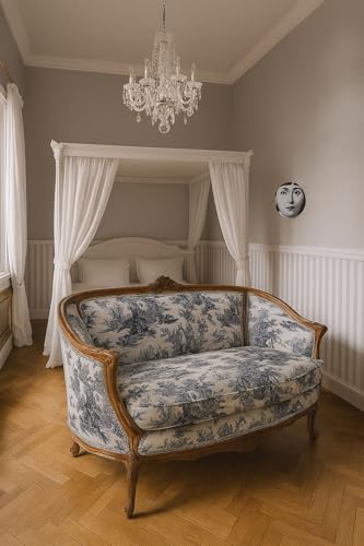 PALAZZO INT Rokoko Sofa „French Boudoir“ – Vintage Kanapee, handgeschnitzter Holzrahmen & nostalgischer Bezug, B ca. 140 cm – Bild 5