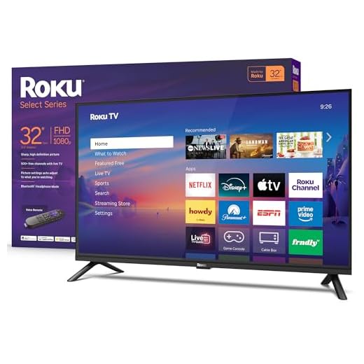 Roku Smart TV 2026 – 32-Inch Select Series, 1080p Full HD TV – Roku TV with Voice Remote – Flat Screen LED Television with Wi-Fi for Streaming Live Local News Sports & Movies, Bluetooth Headphone Mode