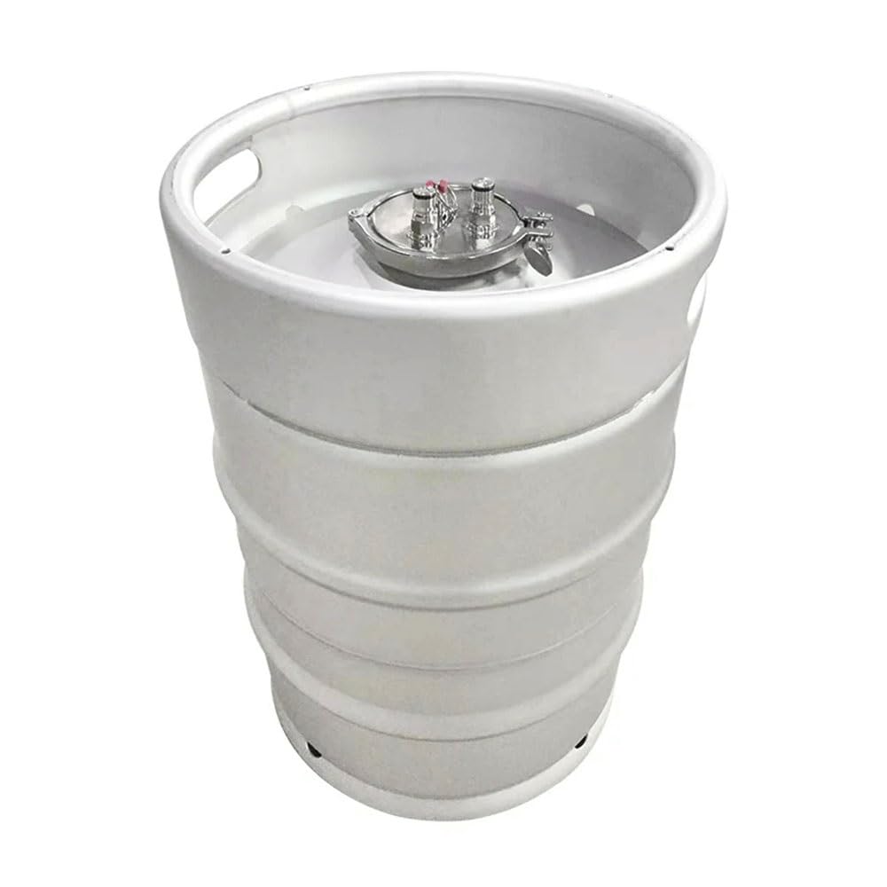 Fusto for Vino, Argento 30/58L 1/2 BBL, Serbatoio for Birra Artigianale in Acciaio Inossidabile 304(30L Just Keg Only)