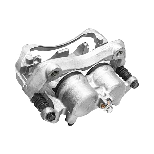 Image of Detroit Axle - Front Left Disc Brake Caliper w /Bracket Replacement for L4 2005-2019 Nissan Frontier 2009 2010 2011 2012 Suzuki Equator