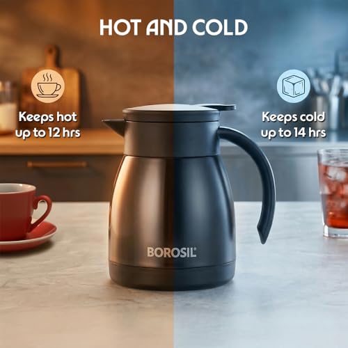 Borosil Stainless Steel Teapot 500ml Black - Image 5