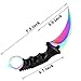 LDIWEE Karambit Knife - CS-GO Game Knife, Fixed Blade with Stainless Steel Blade, Rainbow and Black, Includes Sheath and Cord for Camping, Hunting, Hiking and Adventure Collection