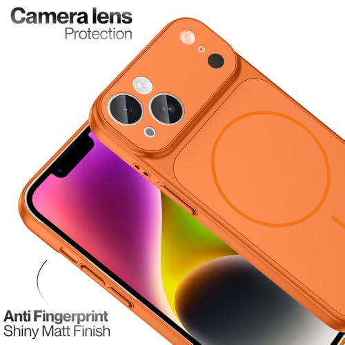 Image of SHINESTAR Converter Case for iPhone 14 | Premium Protective Mag-Safe Cover | iPhone 17 Pro / 17 Pro Max Series Style Design | in-Built Camera Guard | Wireless Charging Compatible - Orange