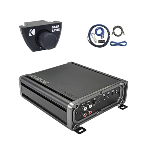 KICKER CXA800.1 800 Watt Class D Mono Car Audio Amplifier with Remote and Wiring Install Kit
