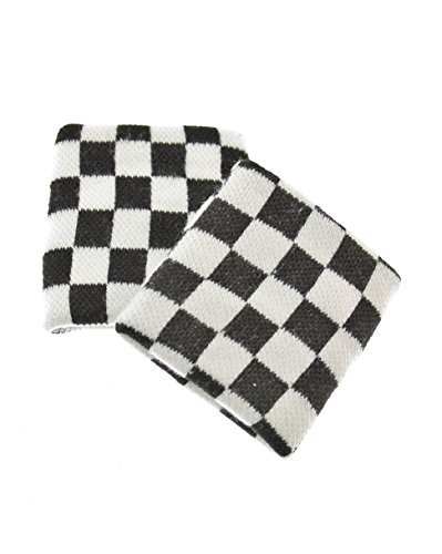 Zac's Alter Ego Pair of Checkered Sweatbands/Wristbands