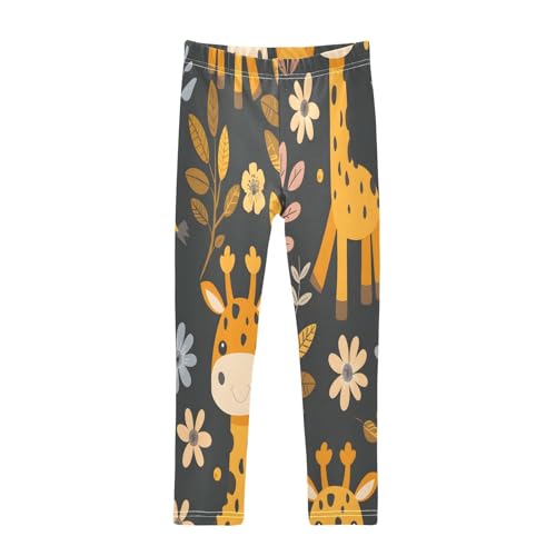 Bolaz Toddler Girls Leggings Printed Yoga Pants Leggings Giraffe Flower for Kids