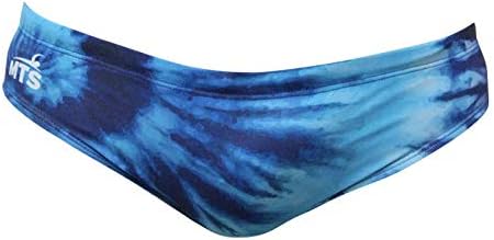 Suit MTS Tye Dye Blue Swimwear, Swim Briefs for Swimmers, Water Polo, Underwater Hockey, Underwater Rugby